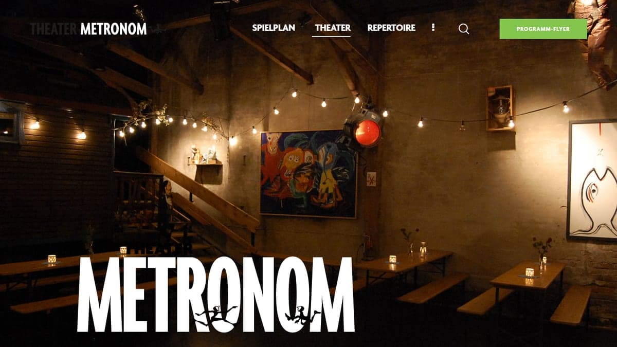 Website des Theater Metronom